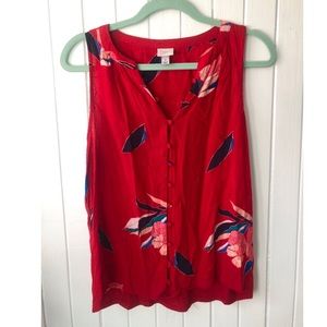 5/$25🛍 A New Day Tropical Print Top